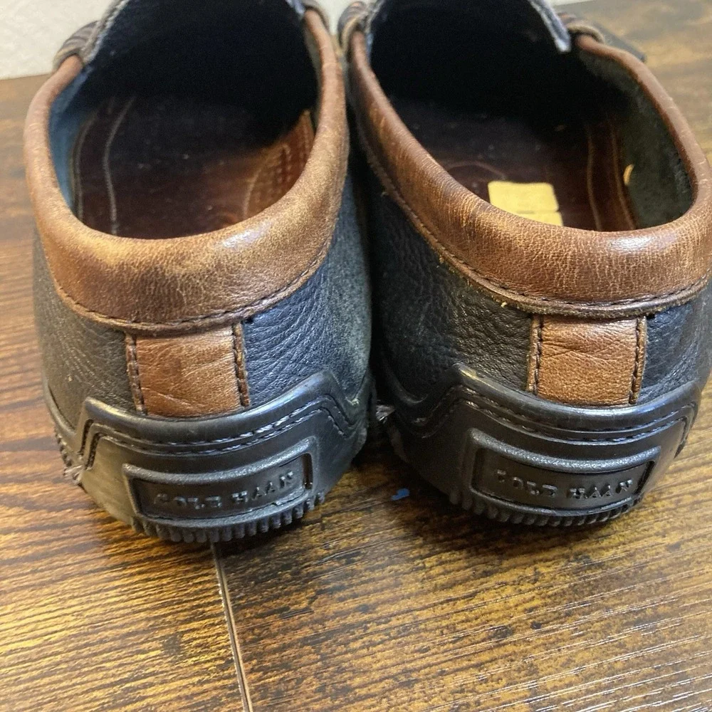 Cole Haan Men's 8 Penny Loafer Two Tone Leather Slip-On Moc Toe Vtg‎ Made in USA